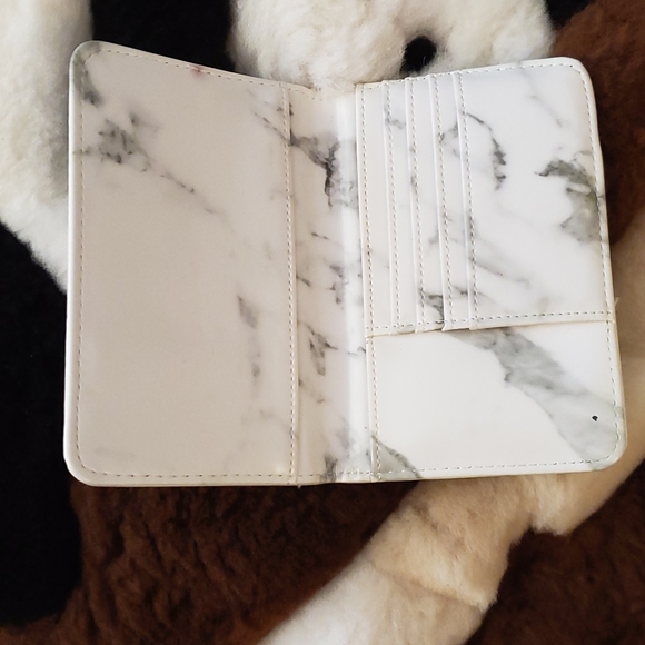 Handbags - White gray marble wallet